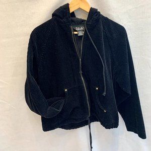 Black Corduroy 100 Cotton Zip up Jacket